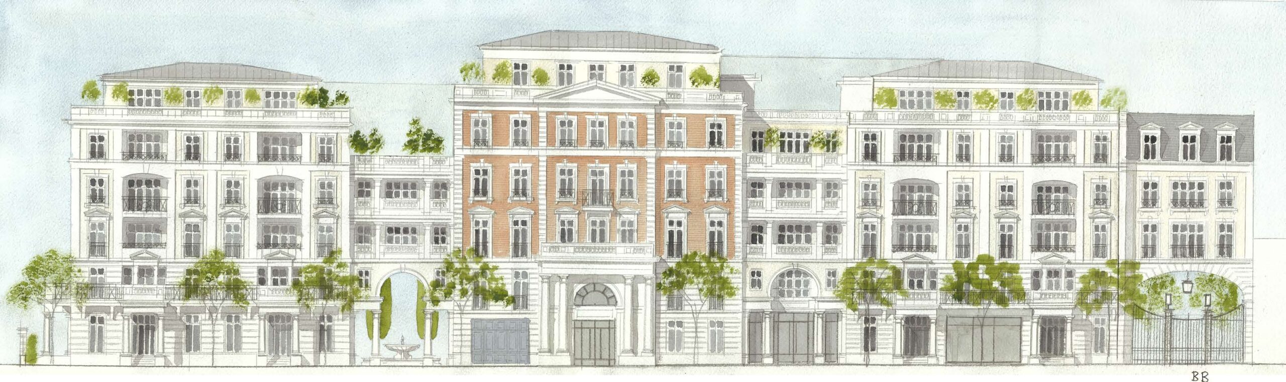 aquarelle Façade BB